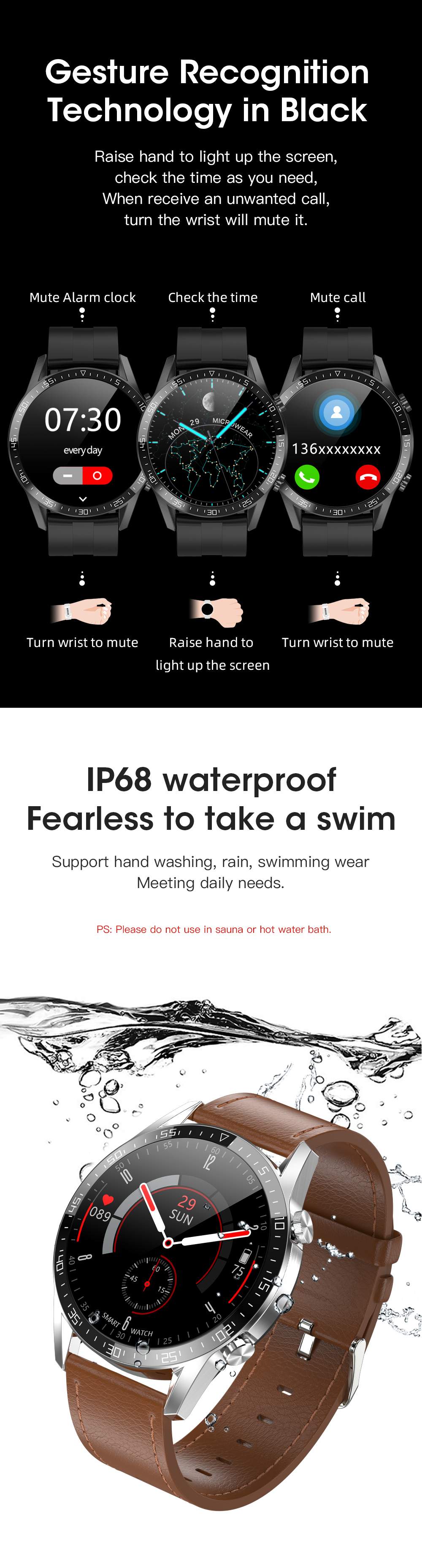 HL4PRO Smartwatch OEM IP67 1.75 Inch Kids Waterproof For Huawei Honor