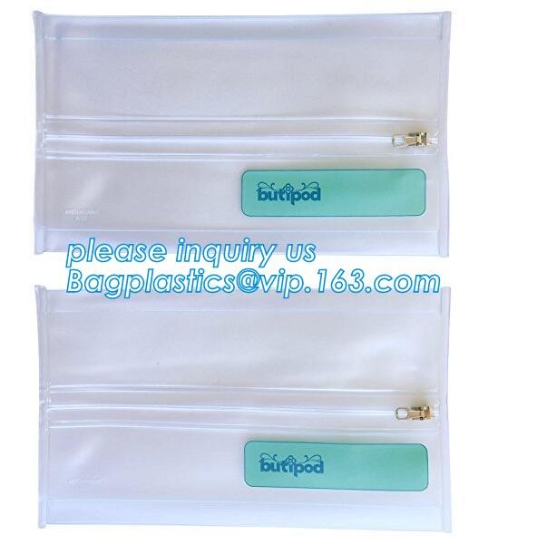 Plastic Bag OEM Custom PVC Loop Handle Image Printed Plastic Shopping Bag,Promotional Clear Waterproof Plastic Cosmetic