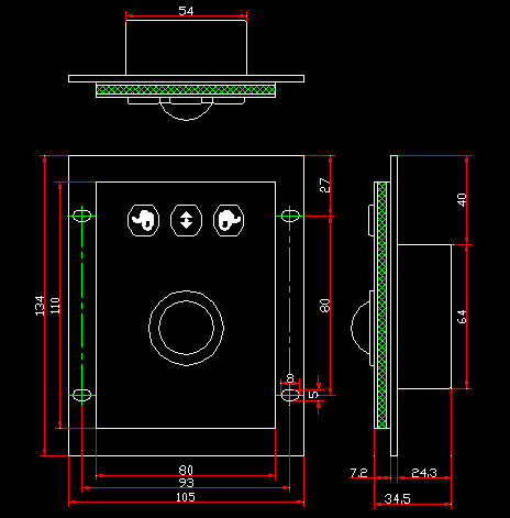 Easy Installation Industrial Keyboard With Trackball 25mm Diameter Dustproof