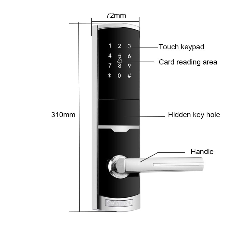 Zinc Alloy Password Lock Electronic Smart Door Locks with TTlock Tuya App