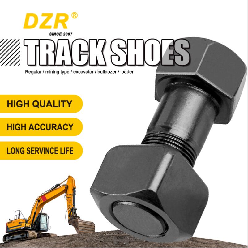 Smooth Finish Black 208-32-51210 Track Bolt and Nut for Komatzus PC400 Excavator