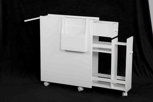 Wooden Narrow Storage Cabinet With Pull Out Drawer , Freestanding Bathroom