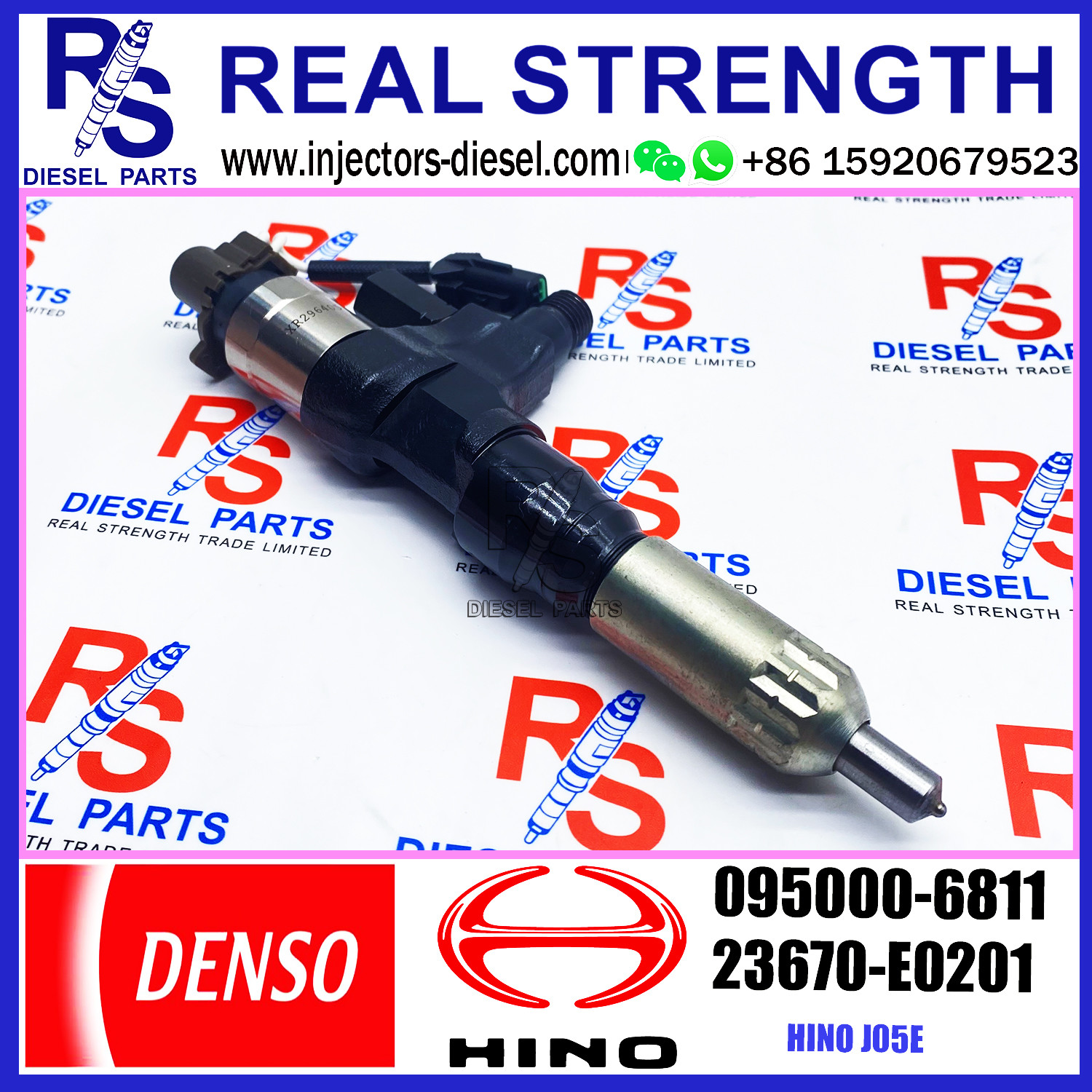 common rail injector 095000-6811 095000-6812 098000-6813 23670-E0201 23670-E0202 23670-E0203 For HINO J08E