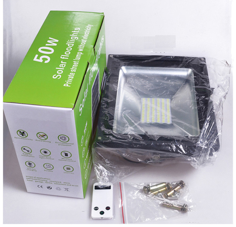 Solar Powered Day Night LED Flood Light 50w For Warehouse 120 Degree Beam Angle