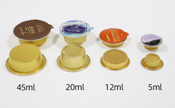 50ml Disposable Creme Brulee Cups Sealing Lid Aluminum Foil Pan
