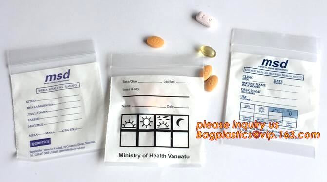 small pill pouch medical pill bags Zip lockk bags virgin pill zipper bags, medical use Zip lockk / zipper pharmacy bags, pac