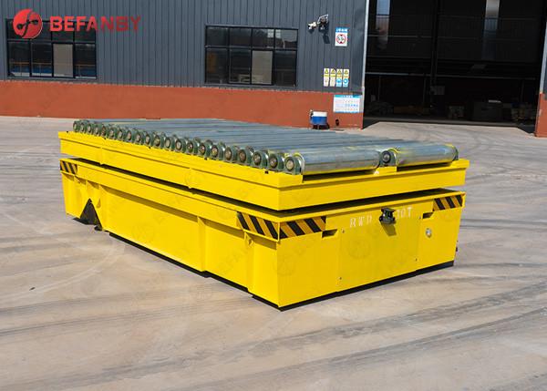 Four Wheels Battery Power V - Deck Groove Trackless Transfer Cart 0 - 20m / Min