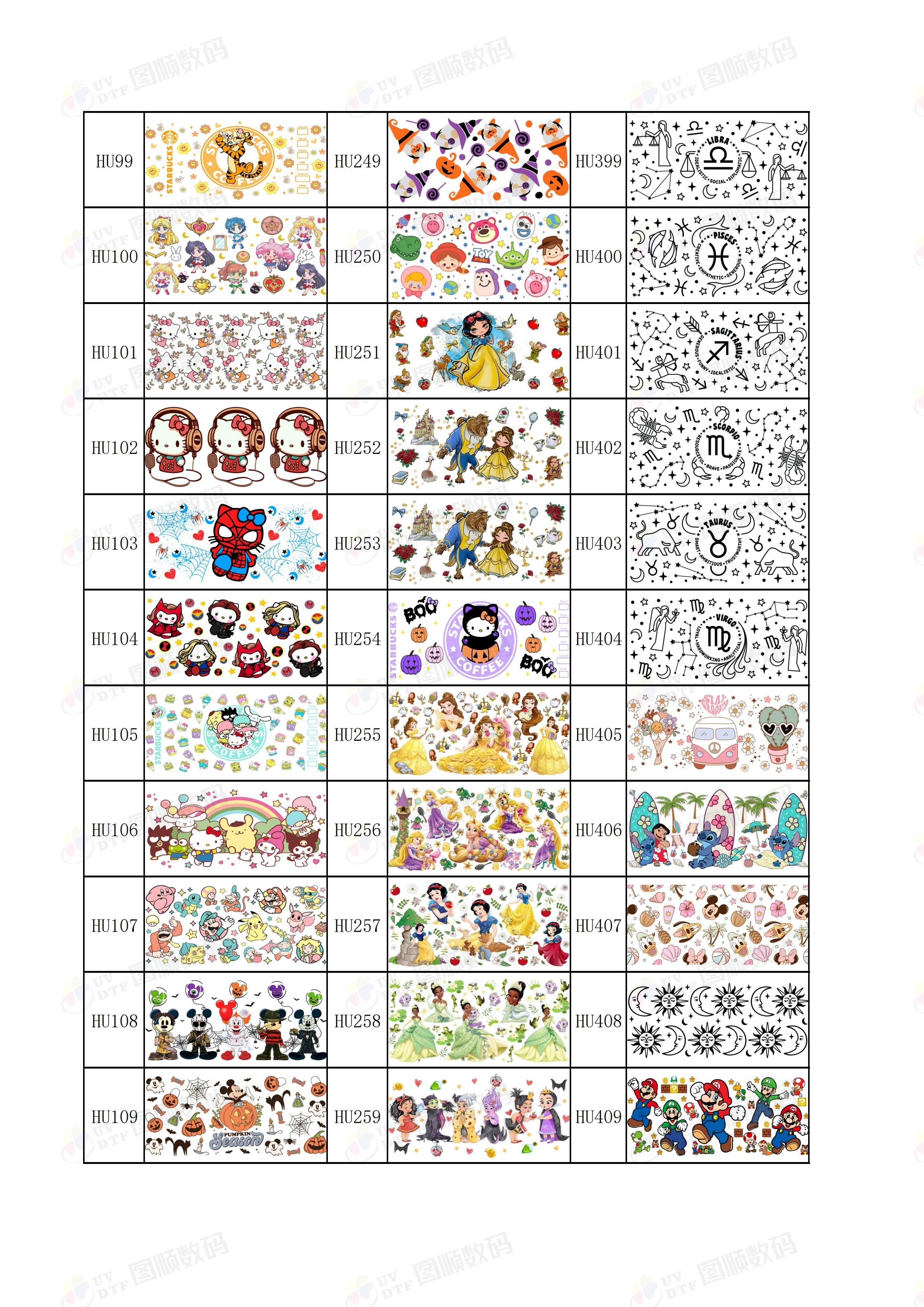 DIY 0.1mm Removeable Adhesive UV DTF Transfer Film Sticker Wraps OEM