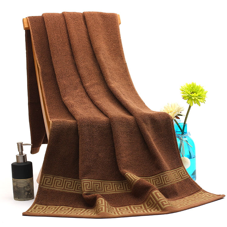 Customer Logo Quick Drying Towel Dark Tone Jacquard Bath Towel Gift Set for Household