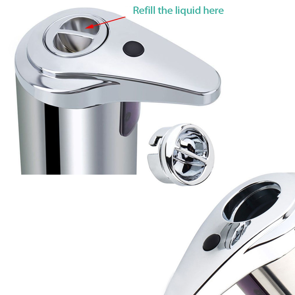 Smart Stainless Steel Hands Free Soap Dispenser Battery Operated