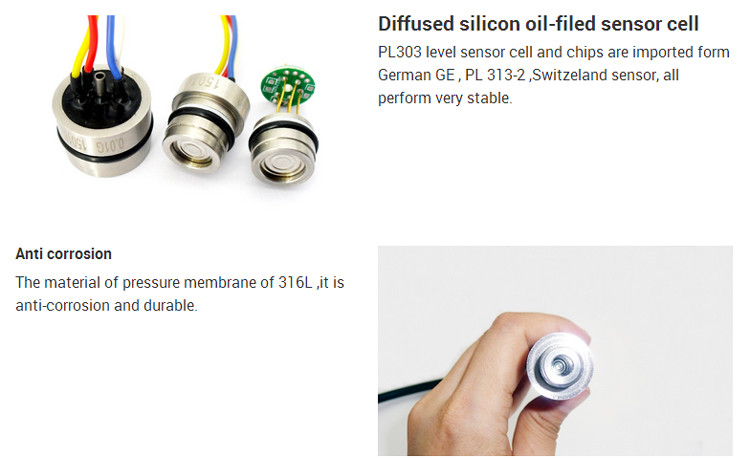 Small Diameter Submersible Water Level Sensor With Fully Welded Structure