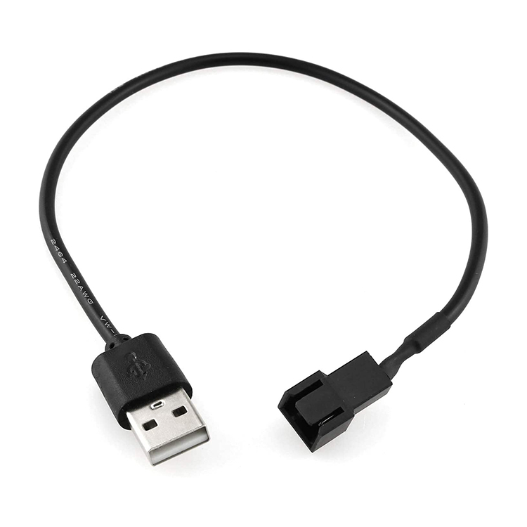 Braided USB to 3 Pin 4 Pin Molex Female PWM 5V Fan Power Supply Adapter Connector Cable for Computer Cooler
