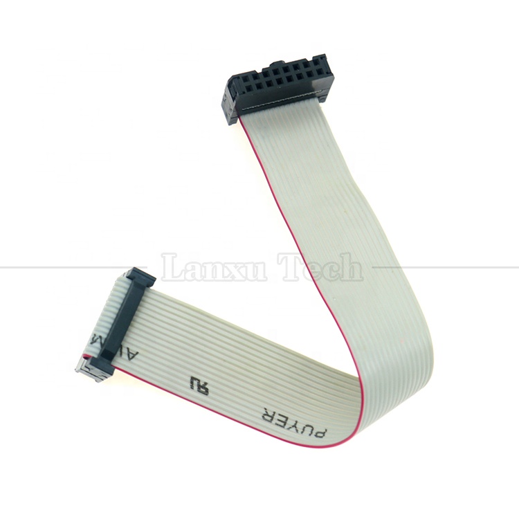 Female to Female 16 PIN 1.27mm Pitch IDC 2.54mm Connector GPIO Grey Flat Ribbon Wire Cable for Hard Drives CD Raspberry Pi