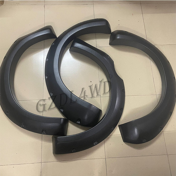 Textured Black Wheel Arch Flares For Nissan Navara D40 05-14 4 Doors