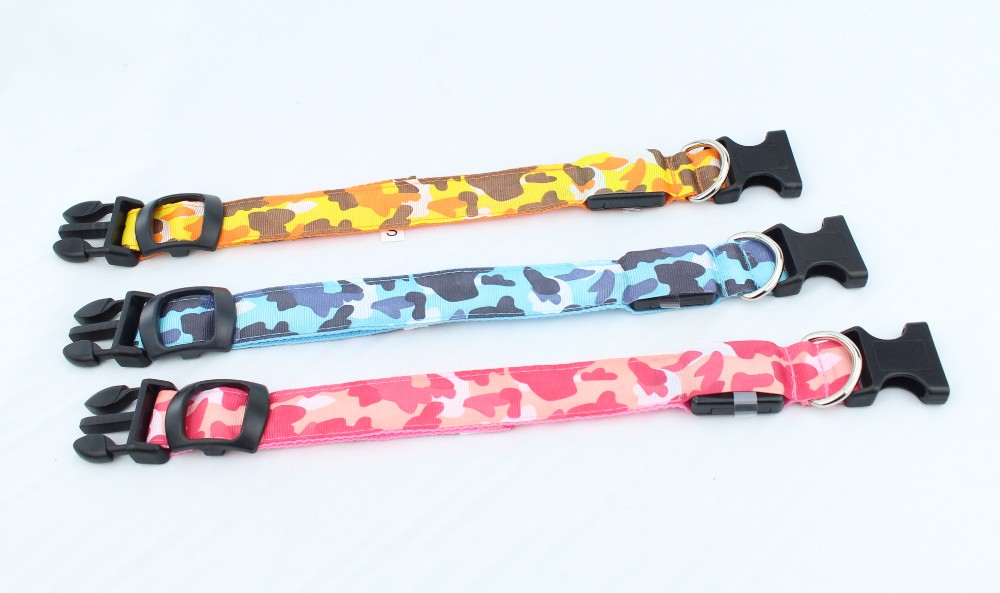 Light Up LED Dog Collar , Luminous Flashing Dog Collars For Small Dogs