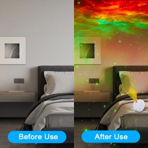 Rotatable Smart Galaxy Projector , Multiscene Alexa RGB Star Projector