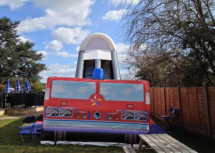 Car Commercial Inflatable Slide , Red giant inflatable water slide for adult