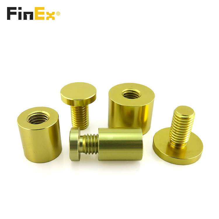 Custom 13mm 19mm 25mm Gold Plated Aluminum Sign Standoff for Acrylic RoHs Certificate