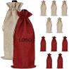 Buy cheap Resuable Drawstring Printed Jute Bags Gift Bags for Wine from wholesalers