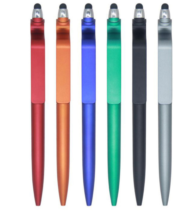 Supply mobile phone holder ballpoint pen twist promotion pen love shape touch screen pen twist capacitor advertising pen