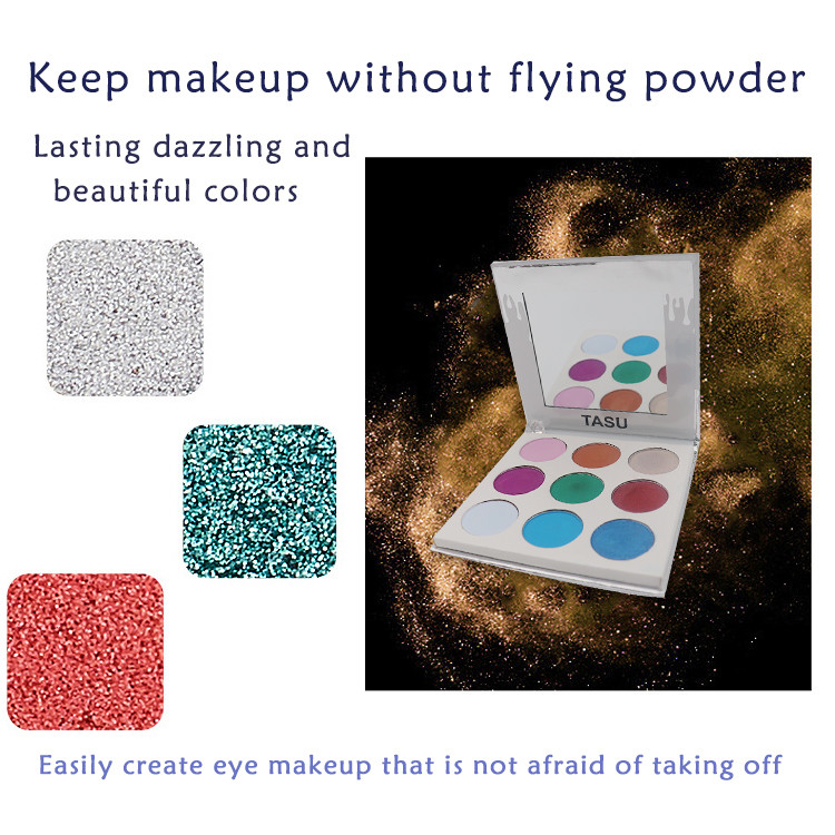 Silver Cardboard Shell Makeup Eyeshadow Palette 9C Color ODM Private Label