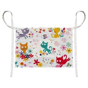 Custom Printed Linen Sublimation Waist Aprons With Pockets Kitchen Coffee Shop