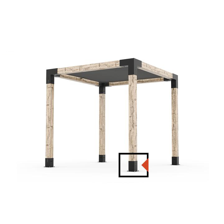 Steel Gazebo Bracket Kit with Electrophoretic Paint Coated 3 Way Angle Extension Bracket and Post Base