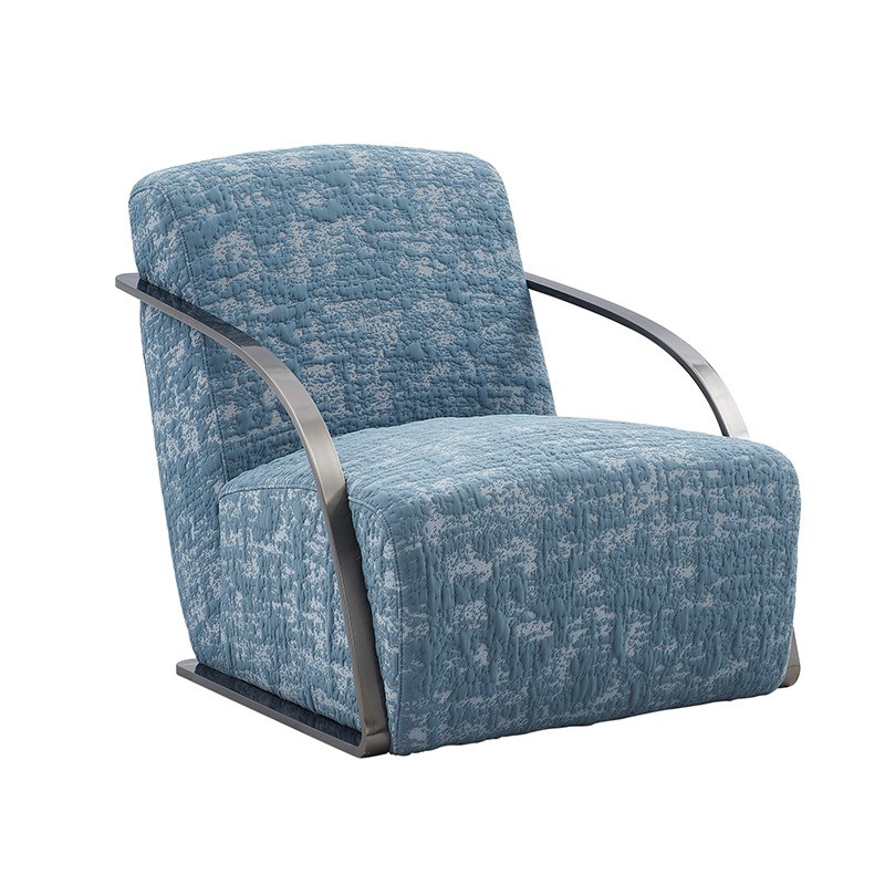 Italian Simple Single Sofa Chair Fabric Leisure Tiger Arm Chair