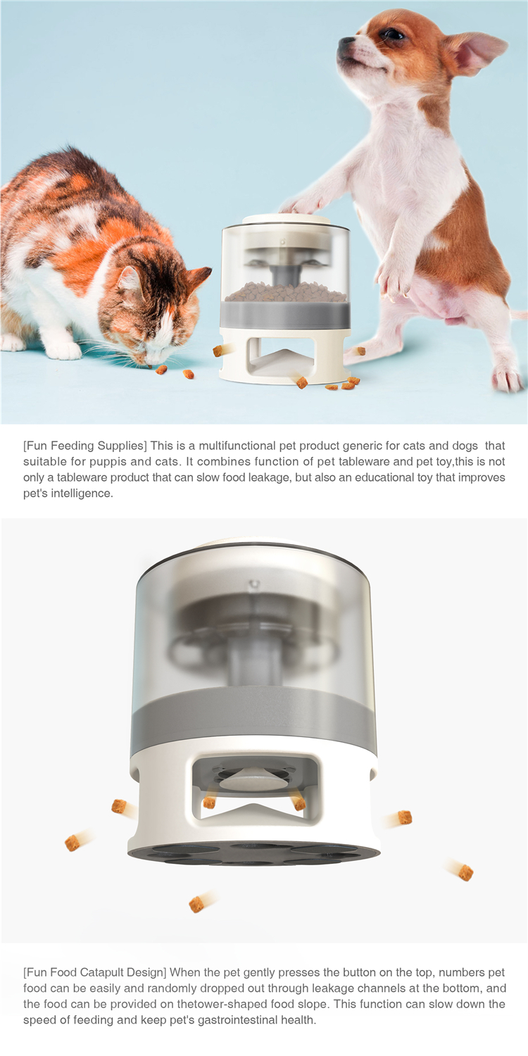 Wholesale Automatic Dog Feeder Toy Pet Feeder Toys Press Pops Out Food Dog Leaky Toy