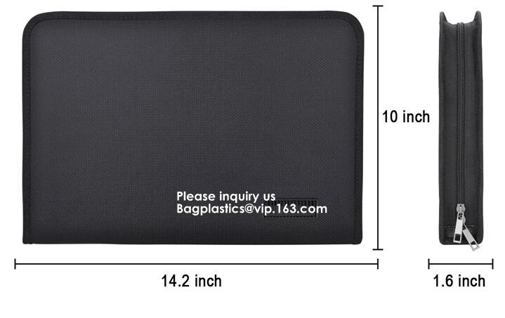 Non-Itchy silicone coated fireproof waterproof bag with zipper 15 x 11 inch,Defender fireproof and water resistant