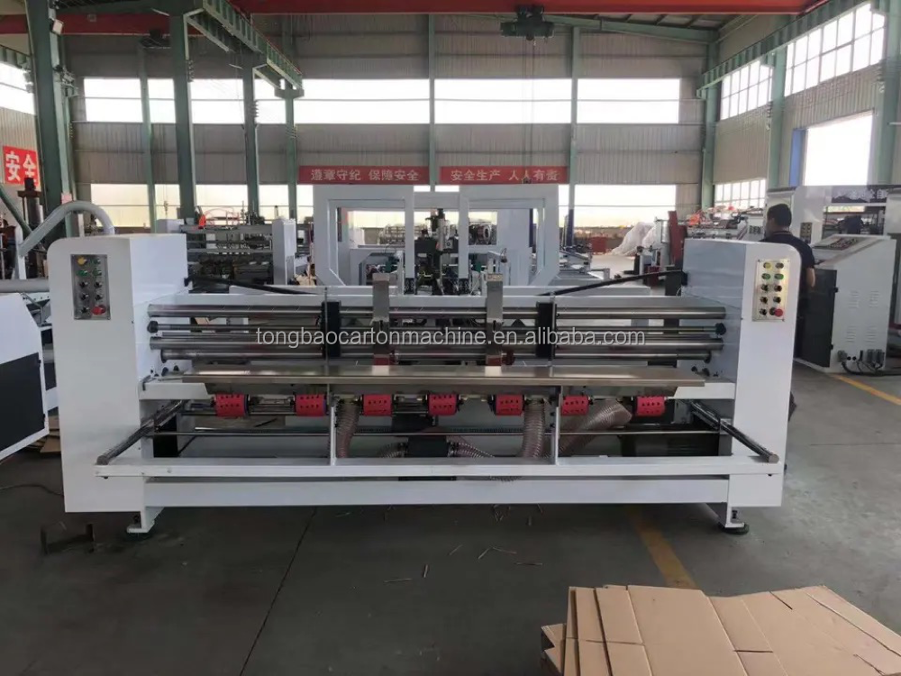 Automatic Folding Box Gluing and Stapling Machine for Folder Gluer Carton Box Making