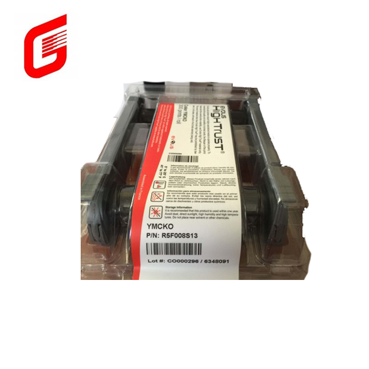 300 Prints/roll Genuine Evolis r5f008eaa YMCKO Color Ribbon for Primacy/Zenius/Elypso
