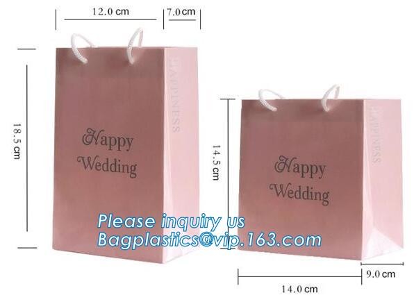 Flower carrier bag with different color customized pot plants kraft paper bag with handle,stamping logo fancy paper flow