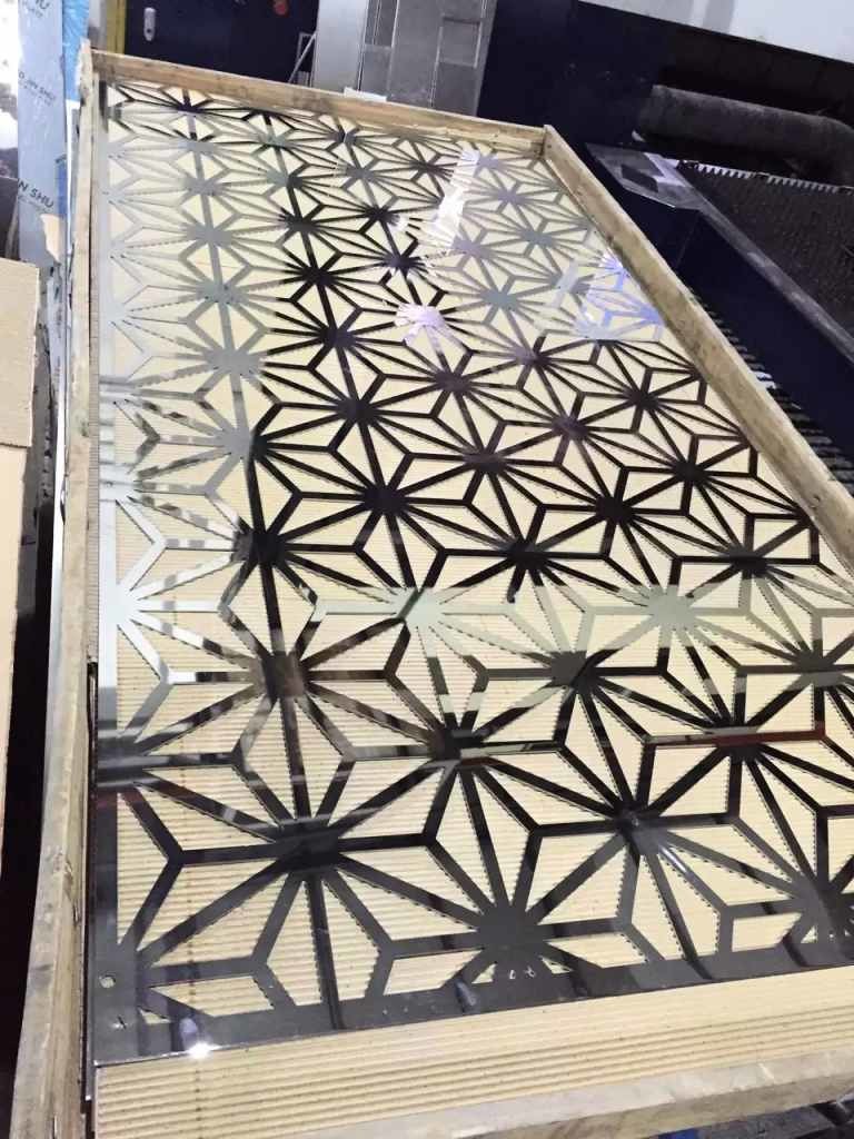 Rose Gold Metal Laser Cut Panels For Column Cover Cladding