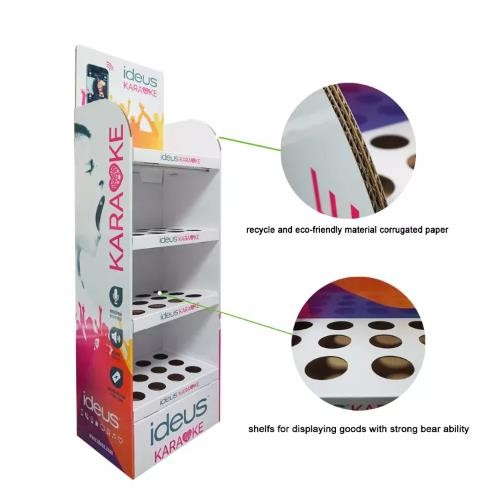 Cosmetic Corrugated Paper POS Cardboard Display For Skincare Bottle
