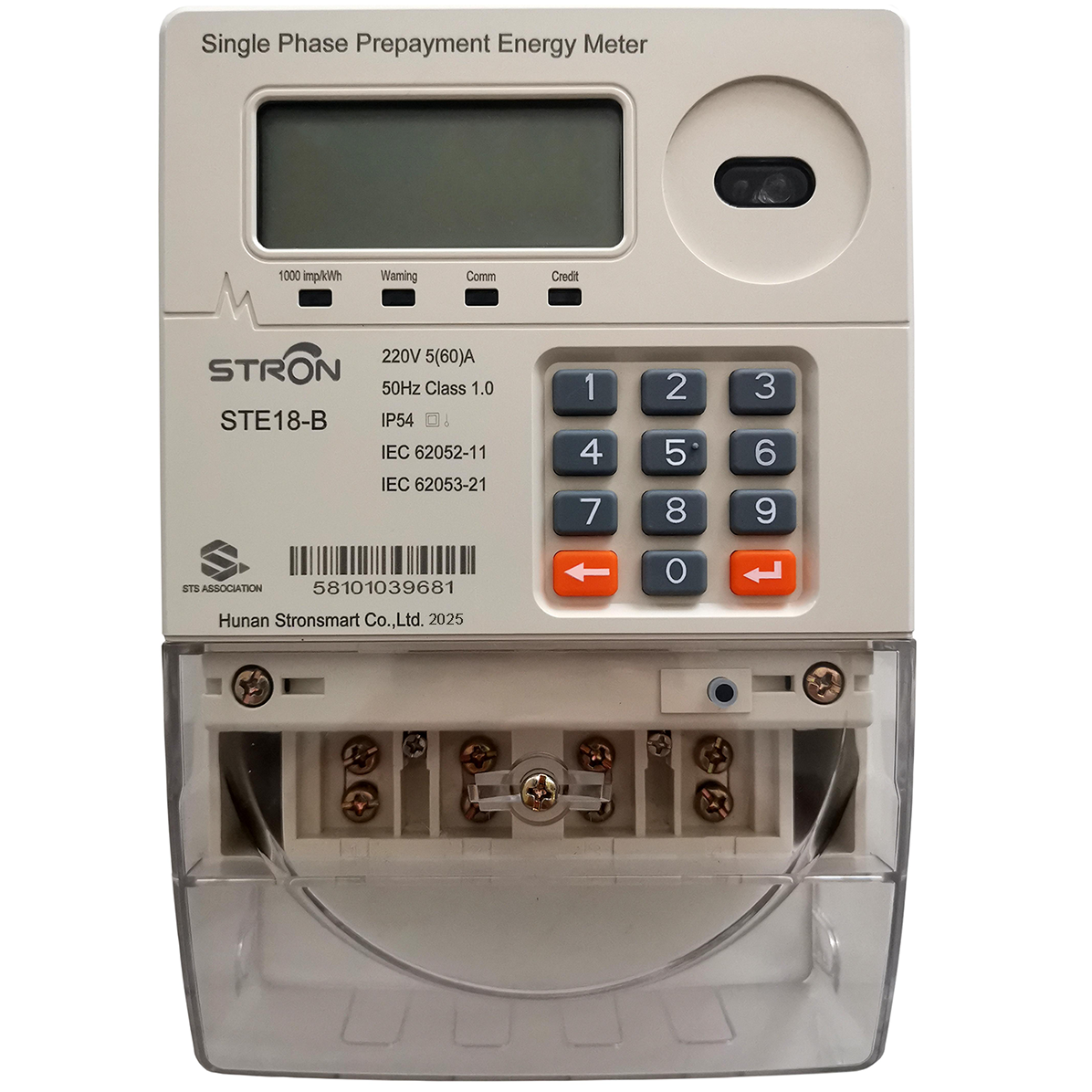  200 Technical Engineers Designed Smart Prepaid Electricity Meter with Keypad Input Way and 50-60HZ Nominal Frequency Manufactures