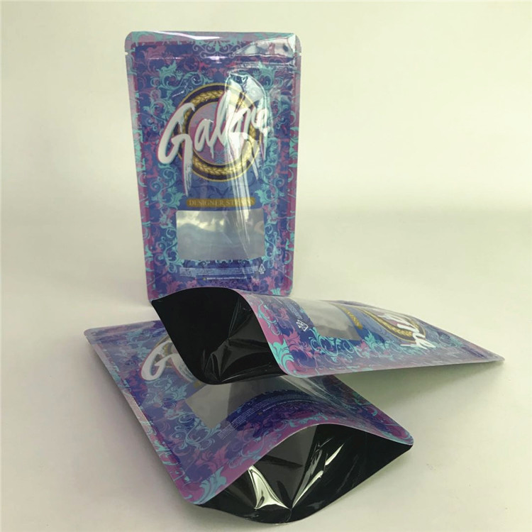 Clear Front Gravure Printing CMYK Color Plastic Holographic Bags