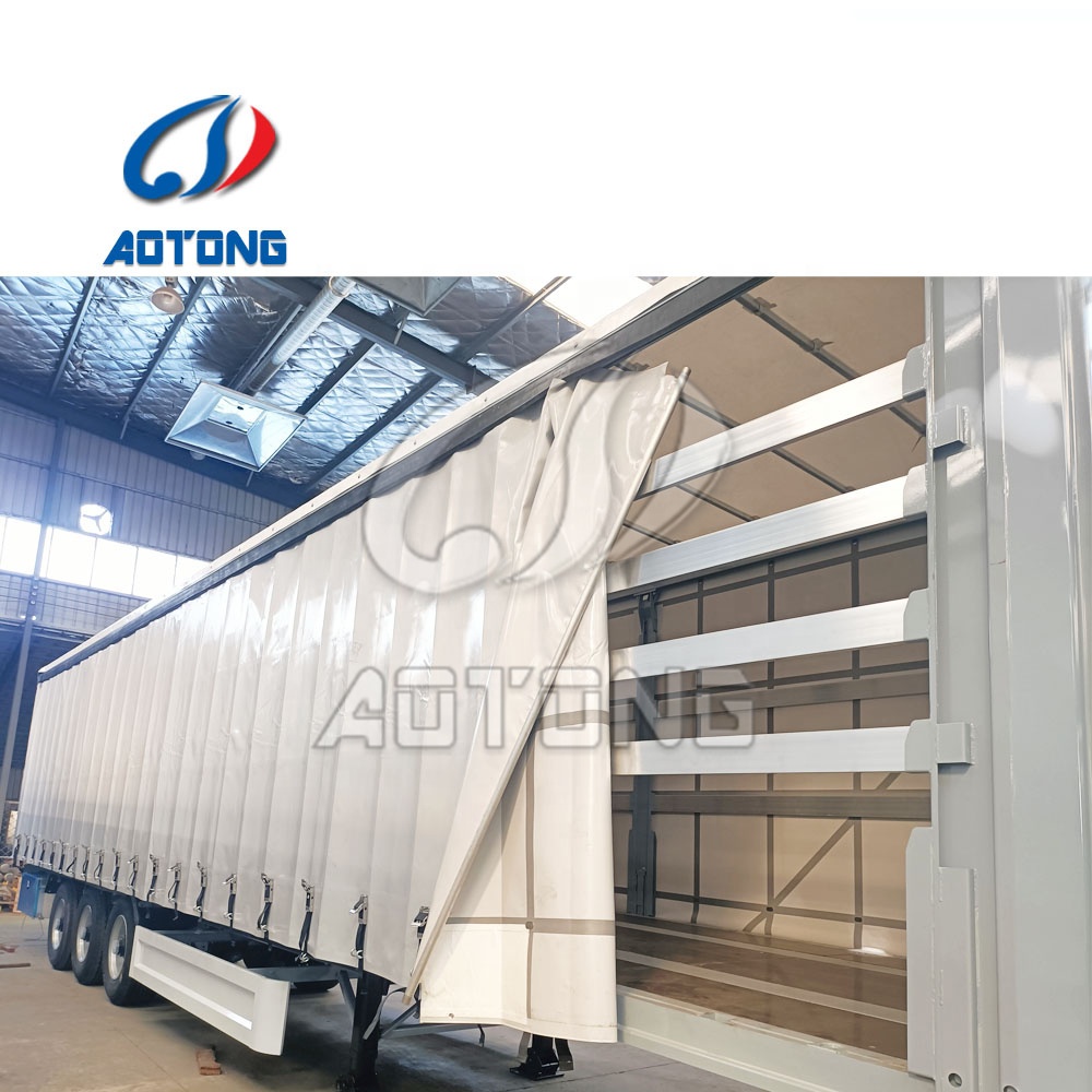 Steel Semi-Trailer 40ft 45ft Curtain Side Truck Trailers for Russia Market Van Type