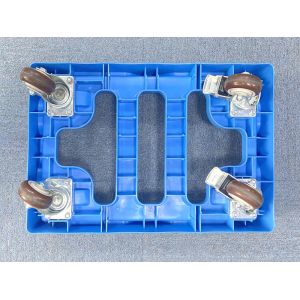 Pp Durable Castered Plastic Trolley , Plastic Dolly With Wheels