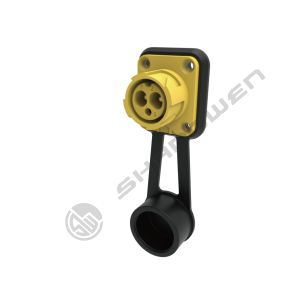  Power Supply Waterproof Push-pull Self-locking Yellow Industrial Male Socket Power Connector M19 Push Lock 3 Pin Connector Manufactures