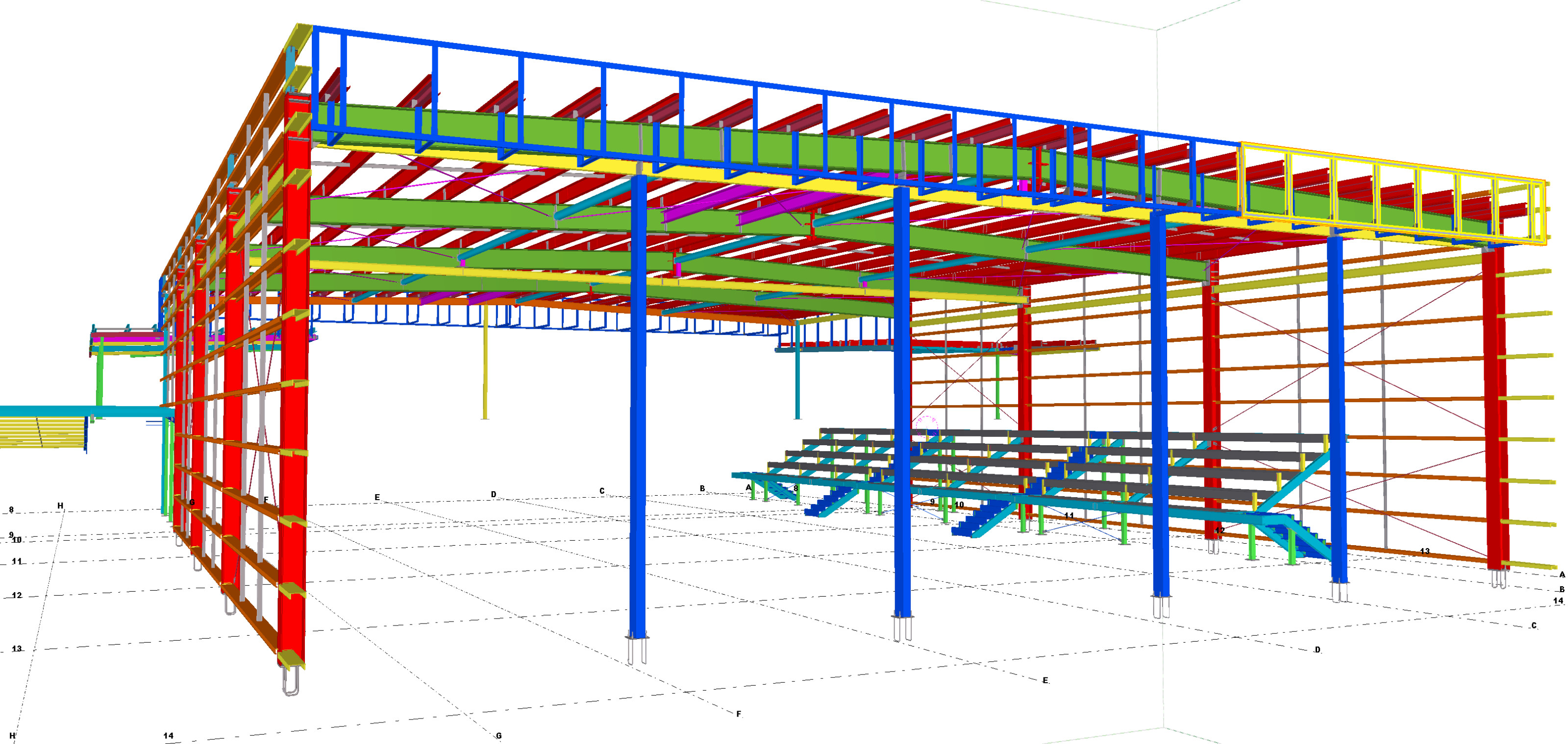 Sand Blasting Steel Frame Industrial Garage With Aluminium Glass Sliding Windows