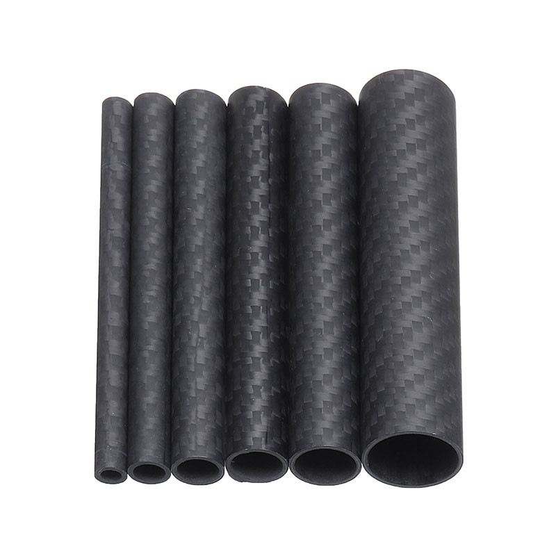 2mm Thickness Carbon Fiber Tube 3K Roll Wrapped Twill Matte Surface