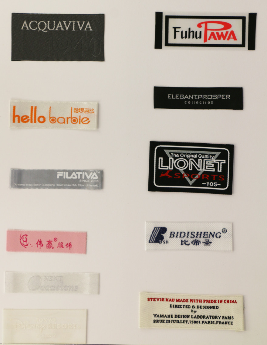 Factory Woven Professional Clothing Labels Handmade Cloth Labels End Folded Neck Tags