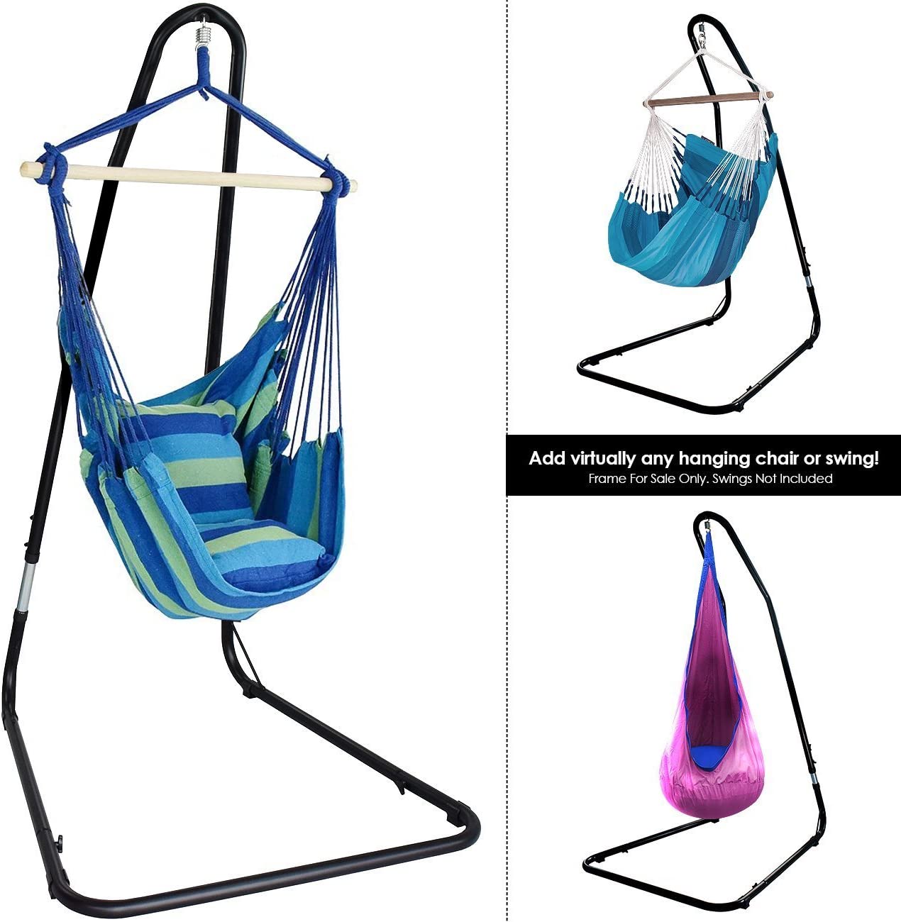 Modern Design Outdoor Steel Hammock Stand for Garden Furniture in Customized Color