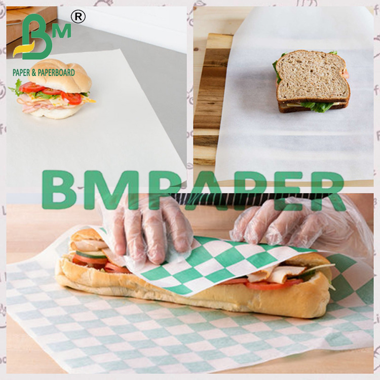 50g 60g Grease Resistant Sandwich Wrap Paper For Basket Liners