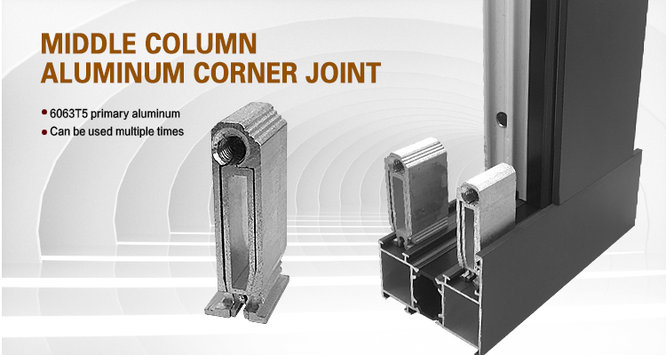 Customized Aluminium Hardware Corner Joint For Window Profiles