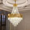 Buy cheap E12 Rustproof Modern Crystal Lobby Chandelier Brushed Gold Dining Room from wholesalers