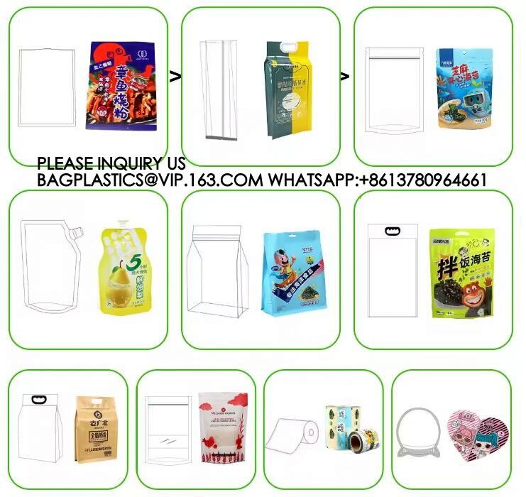 Customized Logo Sustainable Pack 1kg 2kg 5kg 10kg Flat Bottom Pouch Rice Packaging Bags