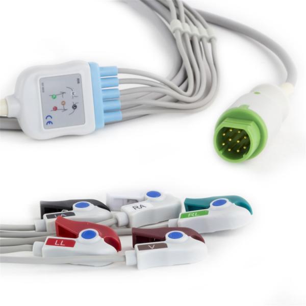 Siemens Drager 5 Lead ECG Patient Cable For Patient Monitor 10 Pin Connector