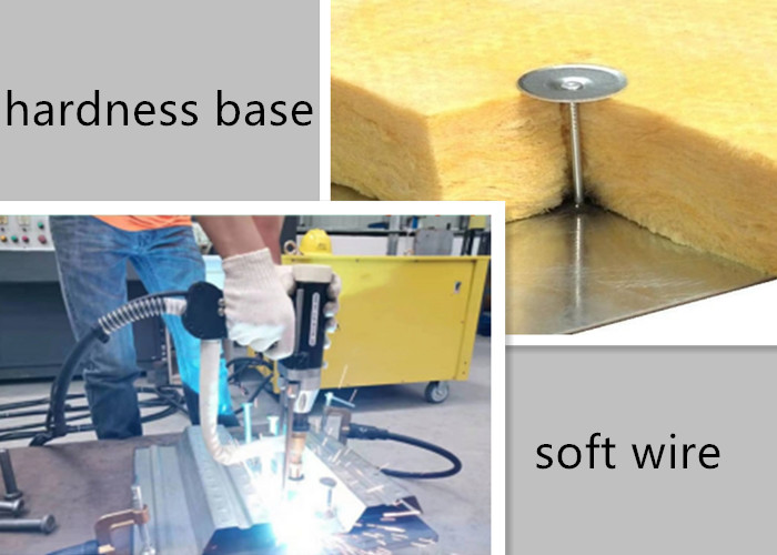 38mm Galvanized Steel Duct Liner Cup Head Pins With Gold Paper